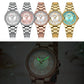CURREN-Quartz Wristwatches for Women, Simple and Elegant Dial with Roman Numbers Design, Luminous Hands Clock