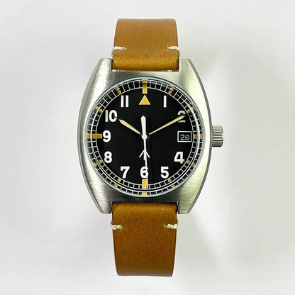 Baltany S2001 36MM W10 Military Watch Man Stainless Steel Mechanical Wristwatches Waterproof Vintage Pilot Automatic Field Watch