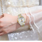 CURREN Designer Style Watch for Women Elegant 32mm Dial with Rhinestones Stainless Steel Band  Luxury Dress Ladies Wristwatch