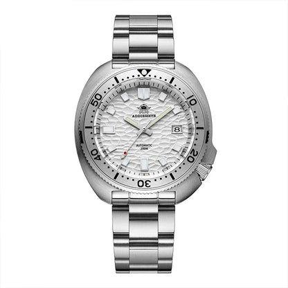 ADDIESDIVE Business Automatic Mechanical Man Watch Silver Premium Luxury 200M Dive Waterproof NH35A Stainless Steel Mens Watches