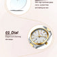 CURREN Fashion Luxury Brand Women's Watches New Simple Quartz Wristwatch with Stainless Steel Bracelet Luminous Hands