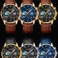 2026 New Men Watch LIGE Fashion Genuine Leather Watch For Men Casual Military Waterproof Luminous Quartz Chronograph Clock Male