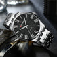 CURREN New Simple Style Stainless Steel Wristwatches for Men Luxury Brand Business Quartz Watch with Roman Numbers