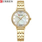 CURREN Luxury Ladies Watch 32mm Slim Dial with  Shining Rhinestones Stainess Steel Band lightweight Elegant Dressy Gift