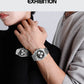 NAVIFORCE Trend Brand Stainless Steel Couple Watch Quartz Date Display Chronograph for Lovers Waterproof Fashion Wild Wristwatch