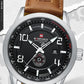 NAVIFORCE Trend Casual Wristwatch for Man Military Sports Water Resistant Leather Strap Men's Clock Quartz Calendar Male Watches