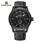 NAVIFORCE Trend Casual Wristwatch for Man Military Sports Water Resistant Leather Strap Men's Clock Quartz Calendar Male Watches