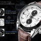 MEGIR Men Watches Original Fashion Leather Quartz Wristwatch Military Chronograph Big Dial Sports Clock Reloj Hombre 2020
