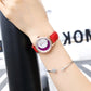 MEGIR Diamond Women Luxury Watch Elegant Ladies Quartz Wristwatch Female Bracelet Watches Waterproof Leather Dress Clock 4218