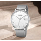 CADISEN Swiss Ronda 715 Quartz Watch Mans 7MM Ultra-thin Dial Sapphire Luminous Stainless Steel Milano Mesh Strap Watches Men