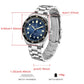 CADISEN Mechanical Automatic Watch Luxury Sapphire Japan MIYOTA 8215 Blue Wristwatch Ceramic Ring Waterproof Gift Men Watch