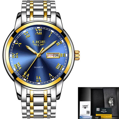 LIGE Fashion Waterproof Watch Women Creative Women's Bracelet Watches Top Brand Luxury Sport Quartz Chronograph Relógio Feminino
