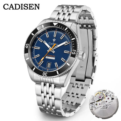 CADISEN NEW Mechanical Wristwatch For Men Automatic Watch Men Japan MIYOTA 8215 Ceramic Bezel 10Bar Waterproof Mens Watches