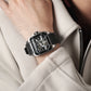 BODERRY Skeleton Watches Men's Square Titanium Automatic Mechanical STORM Luxury Clock 100M Waterproof Mechanical Watch For Men