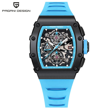 2026 PAGANI DESIGN New 40MM Bucket shaped Hollow Leisure Fashion Men's Quartz Watch Sapphire Glass Quartz Watch Clock