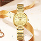 CURREN Luxury Slim Watch for Women Elegant Minimalist Dial Quartz Wristwatches Ladies with Luminous Hands Waterproof 9109