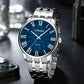 CURREN New Simple Style Stainless Steel Wristwatches for Men Luxury Brand Business Quartz Watch with Roman Numbers