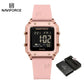 NAVIFORCE Watch for Women Multifunction Digital Luxury Watches Auto Time Date Week Display Silicone Strap Waterproof Girl clock