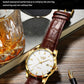 LIGE Fashion Brown Leather Watch Men Military Sports Men's Quartz Wristwatches Casual Waterproof Chronograph Relogios Masculino