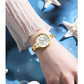 CURREN Luxurious and Elegant Round Dial with Stainless Steel Bracelet Fashion Dress Quartz Watches for Women