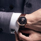 MEGIR Retro Men's Wristwatch Luxury Automatic Mechanical Watches Leather Sapphire 5ATM Waterproof Watch Relogio Masculino 62073
