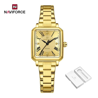 NAVIFORCE Women Watches Fashion Clock Stainless Steel Luxury Watch Simple Business Waterproof Wriswatch Ladies Relogio Feminino