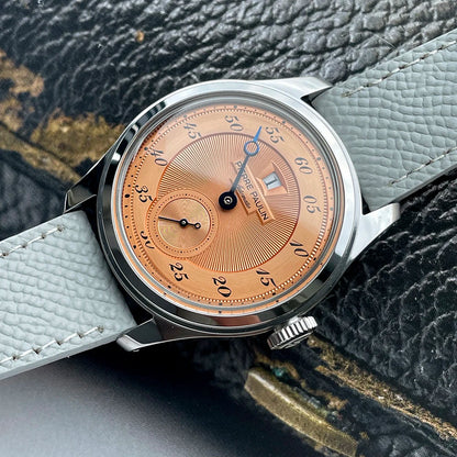 Spot goods NEW Pierre Paulin Jumping Hour Men Watch Green Dial Automatic St17 Mechanical Watch Vintage Date Window 38mm