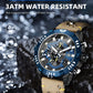 MEGIR Men Watches Fashion Luxury Big Dial Sports Waterproof Quartz Wristwatch Chronograph Male Casual Luminous Clock 2136
