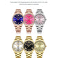 CURREN NEW Luxury Stainless Steel Wristwatches for Ladies Romantic Rose Pink with Rhinestones Roman Numeral Dial