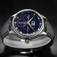 Sugess Moonphase Watch of Men 40mm Automatic Mechanical Wristwatches Seagul ST2528 Movement Stainless Steel Blue Sandstone Dial
