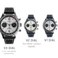 Sugess 1963 Pilot Watch Men Mechanical Chronograph Panda Wristwatch Air Force Sapphire Waterproof for Seagull Movement ST1901 v3