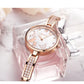MEGIR Watch for Women Luxury Diamond Ladies Quartz Wristwatches Steel Women Bracelet Watches Female Dress Clock Relogio Feminino