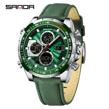 Fashion SADNA New 5105 Student Quartz Electronic Watch Sports Multifunctional Waterproof LED Men's Electronic Watch 2025