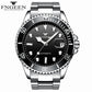 2025 FNGEEN 9001 Luxury Brand Men Watch Steel Tourbillon Skeleton Mechanical Watches Luminous Automatic Date Diamond Wristwatch