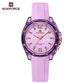 Women Watch NAVIFORCE Fashion Casual Quartz Watches Ladies Waterproof Wristwatch Silicone Band Girl Clock Relogio Feminino 6103