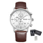 MEGIR Fashion Men Watches Chronograph Leather Strap Sport Military Watch Waterproof Quartz Wristwatch Clock Reloj Hombre 2011