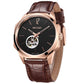 MEGIR Retro Men's Wristwatch Luxury Automatic Mechanical Watches Leather Sapphire 5ATM Waterproof Watch Relogio Masculino 62073