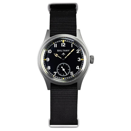 Baltany S2025 36MM D12 Military Watches Man Retro Luminous Stainless Steel Sapphire Crystal Waterproof Automatic Wristwatch