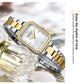 CURREN Luxurious Elegant Women's Watches Classic Rectangular Dial with Rhinestones Luminous Hands Waterproof