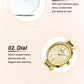 CURREN-Elegant Dress Watch for Women, Luxurious and Exquisite, 28mm Dial with Shinning Rhinestone, Quartz Wristwatch, New
