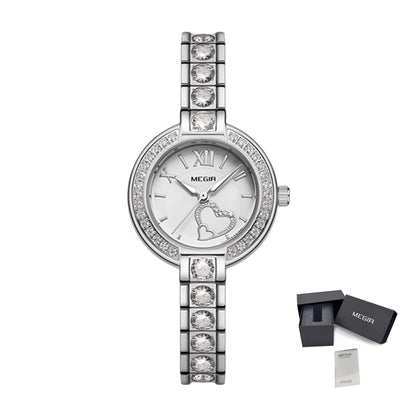 MEGIR Fashion Women Bracelet Quartz Watches Ladies Sports Dress Wristwatch Luxury Diamond Female Clock Relogio Feminino