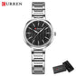 CURREN Luxury Slim Watch for Women Elegant Minimalist Dial Quartz Wristwatches Ladies with Luminous Hands Waterproof 9109