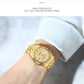 CURREN Women's Watch New Two- Tone Bracelet Quartz Wristwatch with Luminous Hands Luxury Shiny Dial with Stainless Steel Band
