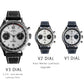 Sugess 1963 Pilot Watch Men Mechanical Chronograph Panda Wristwatch Air Force Sapphire Waterproof for Seagull Movement ST1901 v3