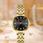 CURREN Luxury Women's Rhinestones Dial Quartz Watch Stainless Steel Band Stylish Elegant Ladies Wristwatches