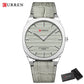 CURREN Top Brand Ultra-Thin 7mm Men's Watch Minimalist Elegant Design Quartz Wristwatch Feather-Light Leather Strap