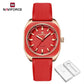 NAVIFORCE Simple Women Watches Luxury Design Silicone Watch Ladies Quartz Wristwatch Womens Polygon Dial Luminous Reloj Mujer
