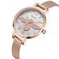 MEGIR Fashion Women Ladies Bracelet Quartz Female Watches Rose Steel Mesh Women Dress Diamond Wristwatch Clock Montre Femme