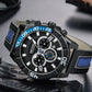 MEGIR Watches for Men Brand Luxury Military Sports Watch Chronograph Leather Strap Waterproof Date Quartz Wristwatch Man Clock