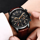 LIGE New Brown Leather Watch for Men Fashion Top Brand Luxury Men's Quartz Wristwatches Casual Waterproof Luminous Chronograph